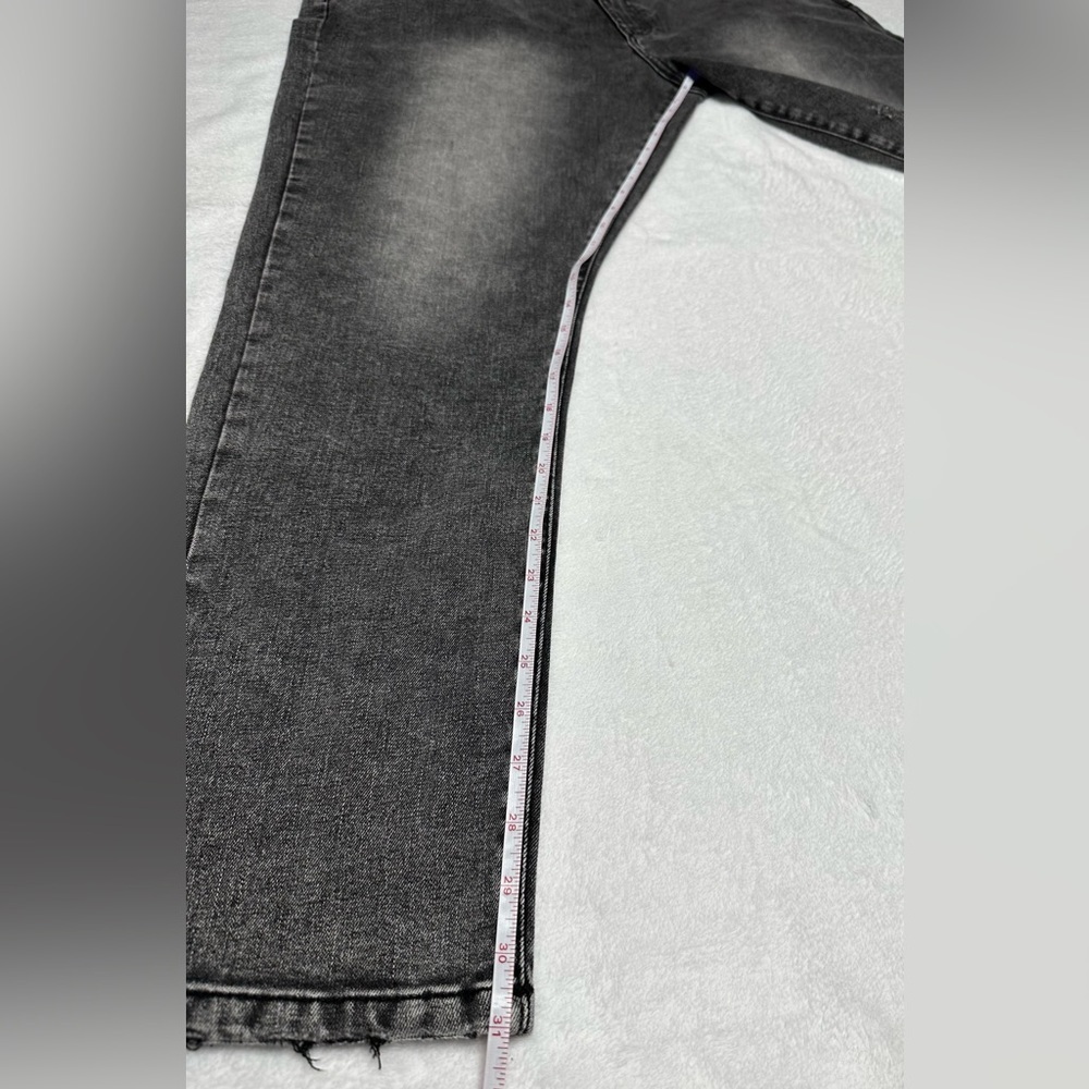 Ed Hardy Tiger Men's Jeans Slim Taper 39 x 31 Black/Grey Zipper-fly NWOT - Picture 9 of 15